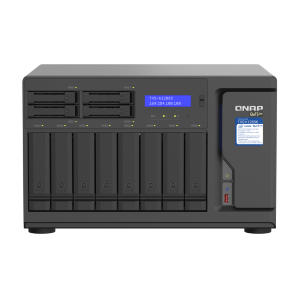 QNAP TVS-h1288X - Server NAS - 12 alloggiamenti - SATA 6Gb/s - RAID RAID 0, 1, 5, 6, 10, 50, JBOD, sostituzione a caldo, hot spare 6, 60, hot spare 10, RAID TP - RAM 16 GB - Gigabit Ethernet / 2.5 Gigabit Ethernet / 10 Gigabit Ethernet - iSCSI suppor