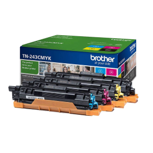 Brother TN243CMYK Value Pack - Confezione da 4 - nero, giallo, ciano, magenta - originale - cartuccia toner - per Brother DCP-L3510, L3517, L3550, HL-L3210, L3230, L3270, MFC-L3710, L3730, L3750, L3770