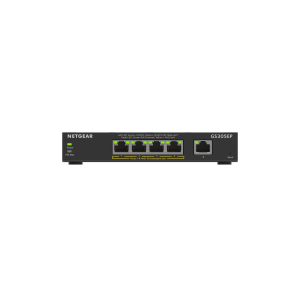 NETGEAR Plus GS305EP - Switch - intelligente - 5 x 10/100/1000 (4 PoE+) - desktop, montaggio a parete - PoE+ (63 W)