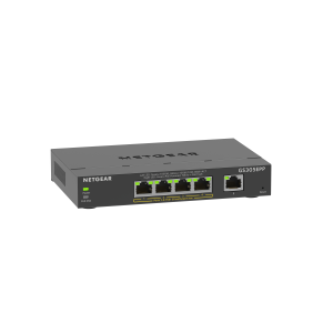 NETGEAR Plus GS305EPP - Switch - intelligente - 5 x 10/100/1000 (4 PoE+) - desktop, montaggio a parete - PoE+ (120 W)