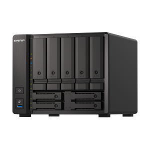 QNAP TS-H973AX-8G - Server NAS - 9 alloggiamenti - SATA 6Gb/s - RAID RAID 0, 1, 5, 6, 10, 50, JBOD, 60, RAID TP - RAM 8 GB - 2.5 Gigabit Ethernet / 10 Gigabit Ethernet - iSCSI supporto