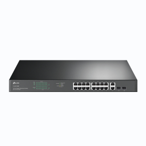TP-Link JetStream TL-SG1218MP - V1 - switch - 16 x 10/100/1000 (PoE+) + 2 x 10/100/1000 + 2 x combo Gigabit SFP - montabile su rack - PoE+ (250 W)