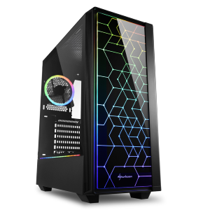 SHARKOON CASE RGB LIT 100, ATX, 7 SLOTS EXPANSION, 2 USB 3.0, 1 USB 2.0, DRIVE BAY 2,5"/3,5"