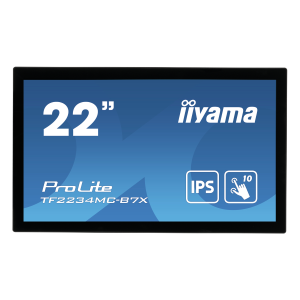 iiyama ProLite TF2234MC-B7X - Monitor a LED - 22" (21.5" visualizzabile) - telaio aperto - touchscreen - 1920 x 1080 Full HD (1080p) @ 60 Hz - IPS - 350 cd/m² - 1000:1 - 8 ms - HDMI, VGA, DisplayPort - nero
