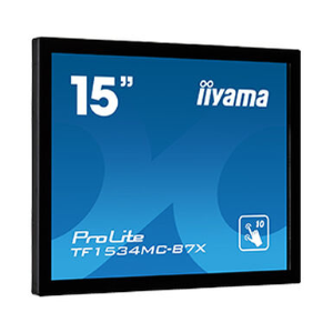 iiyama ProLite TF1534MC-B7X - Monitor a LED - 15" - telaio aperto - touchscreen - 1024 x 768 - TN - 370 cd/m² - 700:1 - 8 ms - HDMI, VGA, DisplayPort - nero