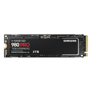 Samsung 980 PRO MZ-V8P2T0BW - SSD - crittografato - 2 TB - interno - M.2 2280 - PCIe 4.0 x4 (NVMe) - buffer: 2 GB - 256 bit AES - TCG Opal Encryption - per Intel Next Unit of Computing 13