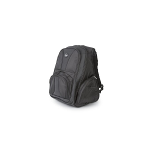 KENSINGTON Contour Backpack - Borsa zaino portacomputer.Design in nero con zip Silver.Formato esterno: 49 x 35 x 25 cm. Comparto notebook: 40 x 30 x 5 cm. Peso: 1.52 Kg.Supporto ombare scorrevole per distribuire efficientemente il peso sulla schiena