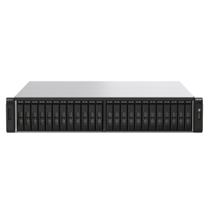QNAP TS-H2490FU - Server NAS - 24 alloggiamenti - montabile in rack - PCI Express 3.0 x4 (NVMe) - RAID 0, 1, 5, 6, 10, 50, 60, JBOD - RAM 64 GB - 25 Gigabit Ethernet - iSCSI supporto