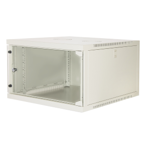 LINK ARMADIO RACK 19" 6 UNITA' DA MURO (A)350X (L)540 X PROFONDITA' 600 MM. COLORE GRIGIO PORTA VETRO