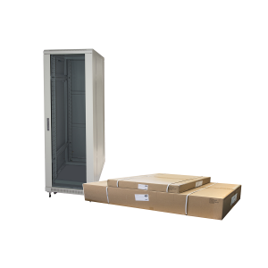 LINK ARMADIO RACK 19" 42U (A)2055, (L)600, (P)600 COLORE GRIGIO DISASSEMBLATO PORTA VETRO