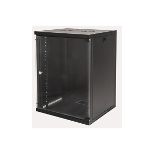 LINK ARMADIO RACK 19" 15 UNITA' DA MURO PER RETI (A)750 X (L)540 X (P) 450 MM COLORE NERO PORTA VETRO