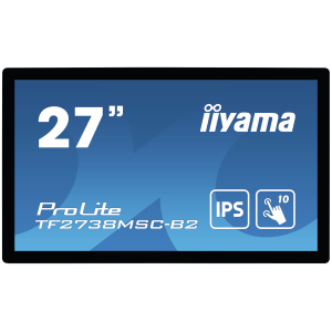 iiyama ProLite TF2738MSC-B2 - Monitor a LED - 27" - telaio aperto - touchscreen - 1920 x 1080 Full HD (1080p) @ 60 Hz - A-MVA+ - 300 cd/m² - 3000:1 - 5 ms - HDMI, DVI, DisplayPort - altoparlanti - nero