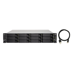 QNAP TL-R1200C-RP - Array unità disco rigido - 12 alloggiamenti (SATA-600) - USB 3.2 Gen 2 (esterna) - montabile in rack - 2U