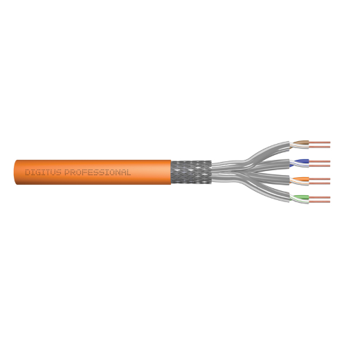DIGITUS matassa Cavo di installazione con doppino intrecciato CAT 7 S-FTP, AWG 23/1 500 mt CPR: CCA