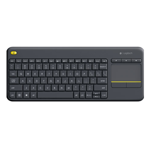 LOGITECH TASTIERA K400 PLUS LOG BK CON TOUCH WIRELESS NERA USB RETAIL UNIFIYNG