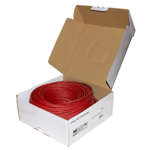 LINK MATASSA CAVO RETE CATEGORIA 6A NON SCHERMATO UTP AWG24 HALOGENFREE FLESSIBILE COLORE ROSSO MT.100