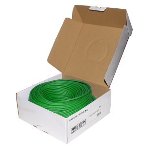 LINK MATASSA CAVO RETE CATEGORIA 6A NON SCHERMATO UTP AWG24 HALOGENFREE FLESSIBILE COLORE VERDE MT.100