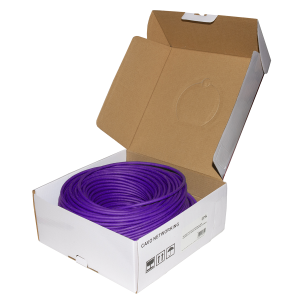 LINK MATASSA CAVO RETE CATEGORIA 6A NON SCHERMATO UTP AWG24 HALOGENFREE FLESSIBILE COLORE VIOLA MT.100