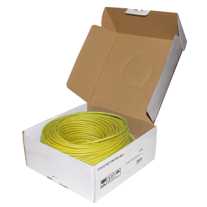 LINK MATASSA CAVO RETE CATEGORIA 6A NON SCHERMATO UTP AWG24 HALOGENFREE FLESSIBILE COLORE GIALLO MT.100