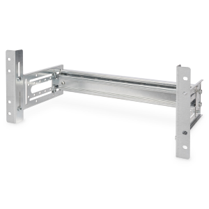 DIGITUS Supporto guida DIN 4U, 178x483x223 mm, galvanized incl. din rail, variable depth and height