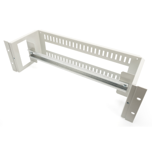 DIGITUS Supporto guida DIN 3U, 135x480x150 mm incl. din rail (35x390 mm), grey (RAL 7035)