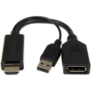 LINK ADATTATORE ATTIVO HDMI MASCHIO - DISPLAYPORT 1.2 FEMMINA CON CONNETTORE USB 4K PER PC/NOTEBOOK HDMI A VIDEO DISPLAYPORT