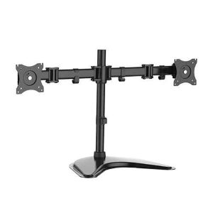 LINK BRACCIO SUPPORTO DA TAVOLO CON BASE PER 2 MONITOR 13-27" FINO A 8 KG A 3 SNODI