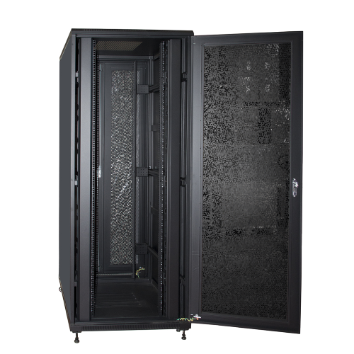 LINK ARMADIO RACK 19" 42U (A)2055, (L)800, (P)800 COLORE NERO PORTA TRAFORATA CON GUIDACAVI LATERALE