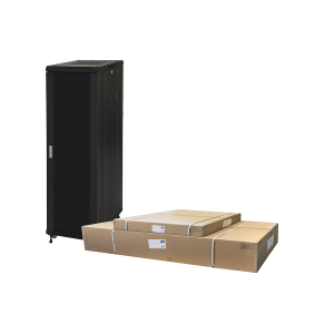 LINK ARMADIO RACK 19" 42U (A)2055, (L)600, (P)600 COLORE NERO DISASSEMBLATO PORTA VETRO