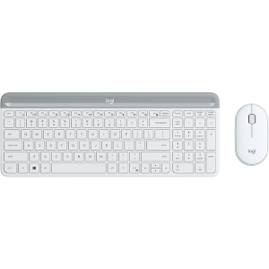 Logitech Slim Wireless Combo MK470 - Set mouse e tastiera - senza fili - 2.4 GHz - Francese - Off-White