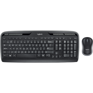 Logitech Wireless Combo MK330 - Set mouse e tastiera - senza fili - 2.4 GHz - QWERTY - Nordico - nero