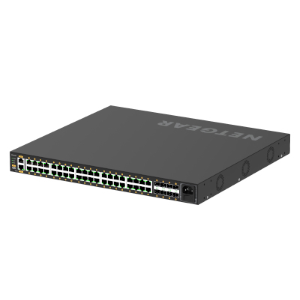 NETGEAR AV Line M4250-40G8F-PoE+ - Switch - L3 - gestito - 40 x 10/100/1000 (PoE+) + 8 x 1000Base-X SFP - flusso d'aria da laterale a laterale - montabile su rack - PoE+ (480 W)