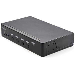 StarTech.com KVM Switch HDMI a 4 porte - Monitor singolo 4K 60Hz Ultra HD HDR - Switch KVM HDMI 2.0 per PC con 2 porte USB 3.0 Hub (5Gbps) e 4x USB 2.0, Audio - Tasti scelta rapida - TAA (SV431HU34K6) - Switch KVM / audio - 4 x KVM / audio - 1 utente