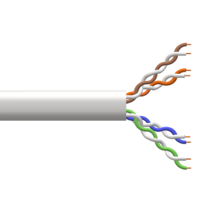 LINK CAVO SOLIDO UTP PER RETI CATEGORIA 5E PVC AWG24 IN RAME MATASSA MT 100 CLASSE CPR ECA GUAINA BIANCA