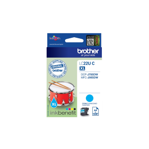 BROTHER SUPPLIES Brother LCLC22UC - XL - ciano - originale - cartuccia d'inchiostro - per Brother DCP-J785DW, MFC-J985DW, INKvestment Work Smart MFC-J985DW, MFC-J985DW XL