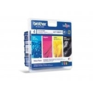 Brother Kit 4 Cartucce Ink Colore Alta Resa LC1100HYVALBP/Blister per DCP395CN - DCPJ715W - MFC5490CN - MFC5890CN - MFC5895CW - MFC6490CW - MFC6890CDW - MFCJ615W