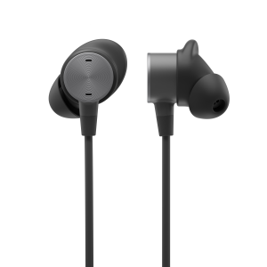 LOGITECH VC Logitech Zone Wired Earbuds - Cuffie con microfono - in-ear - cablato - jack 3,5 mm - isolamento dal rumore - grafite - Certificato per i team Microsoft