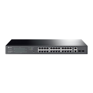 TP-Link TL-SG1428PE - Switch - intelligente - 24 x 10/100/1000 (PoE+) + 2 x 10/100/1000 - montabile su rack - PoE+ (250 W) - 100 - 240 V CA
