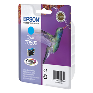 EPSON SUPPLIES T0802 Cartuccia inchiostro ciano EPSON Claria, nella nuova confezione blister RS