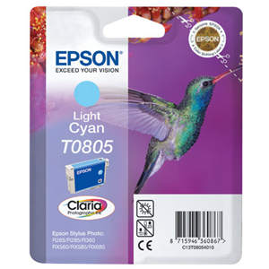 EPSON SUPPLIES T0805 Cartuccia inchiostro ciano-chiaro EPSON Claria, nella nuova confezione blister RS