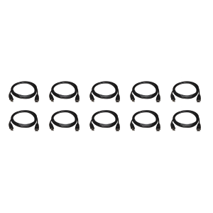 LINK CONFEZIONE 10 CAVI SCHERMATI HDMI ? 4K 3D CON ETHERNET COLORE NERO MT 1,8