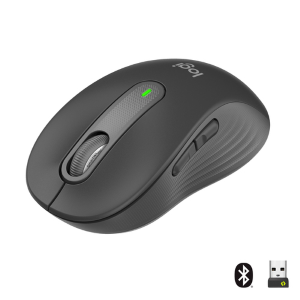 Logitech Signature M650 - Mouse - ottica - 5 pulsanti - senza fili - Bluetooth, 2.4 GHz - ricevitore USB Logitech Logi Bolt - grafite