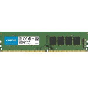 Crucial - DDR4 - modulo - 16 GB - DIMM 288-PIN - 1600 MHz / PC4-25600 - CL22 - 1.2 V - senza buffer - non ECC