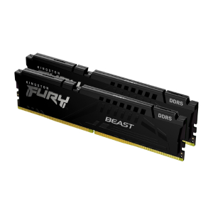 Kingston FURY Beast - DDR5 - kit - 32 GB: 2 x 16 GB - DIMM 288-PIN - 5200 MHz / PC5-41600 - CL40 - 1.25 V - senza buffer - on-die ECC - nero