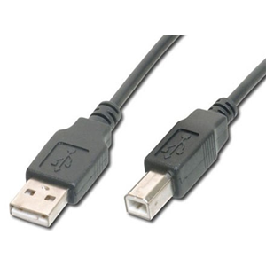 DIGITUS CAVO USB 2.0 CONNETTORI 1 X A MASCHIO - 1 X B MASCHIO MT. 1 COLORE NERO