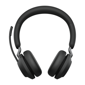 Jabra Evolve2 65 MS Stereo - Cuffie con microfono - over ear - Bluetooth - senza fili - USB-C - isolamento dal rumore - nero - Certificato per i team Microsoft
