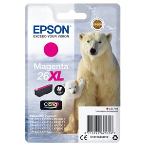 Epson 26XL - 8.7 ml - XL - magenta - originale - blister - cartuccia d'inchiostro - per Expression Premium XP-510, 520, 600, 605, 610, 615, 620, 625, 700, 710, 720, 800, 810, 820