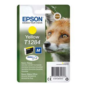 EPSON SUPPLIES Epson T1284 - 3.5 ml - taglia M - giallo - originale - blister - cartuccia d'inchiostro - per Stylus S22, SX130, SX230, SX235, SX430, SX435, SX438, SX440, SX445, Stylus Office BX305