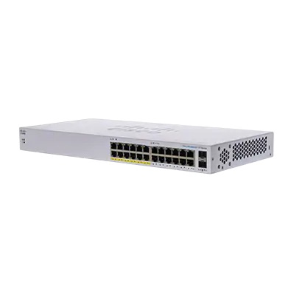 Cisco Business 110 Series 110-24PP - Switch - unmanaged - 12 x 10/100/1000 (PoE) + 12 x 10/100/1000 + 2 x combo Gigabit SFP - desktop, montabile su rack, montaggio a parete - PoE (100 W)