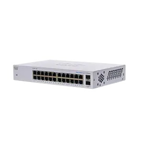 Cisco Business 110 Series 110-24T - Switch - unmanaged - 24 x 10/100/1000 + 2 x combo Gigabit SFP - montabile su rack, desktop, montaggio a parete